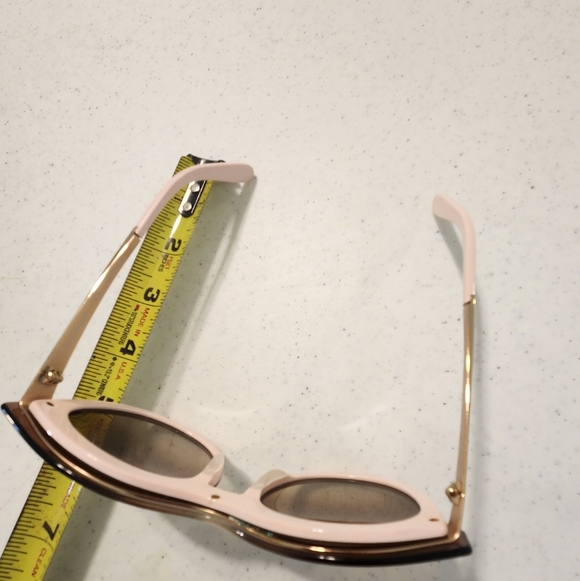 Salvatore Ferragamo Brown, Gold, Pink Cateye Sunglasses